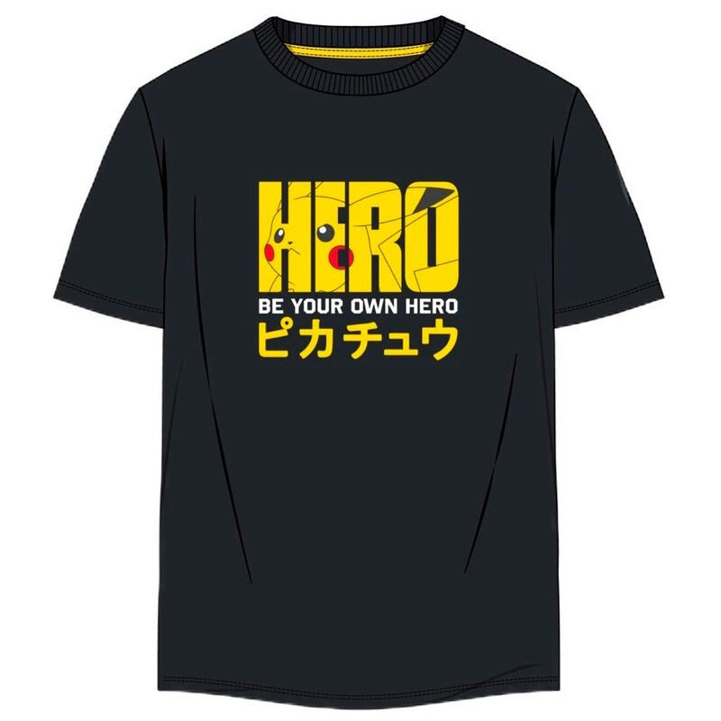 (Xlarge) Diffuzed Pokemon Hero t-shirt pikachu volwassenen