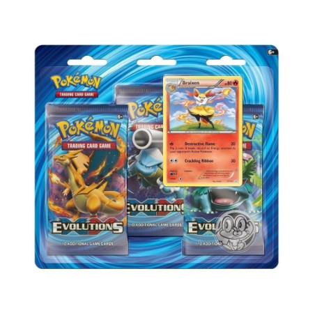 XY Evolutions 3 pack blister Braixen