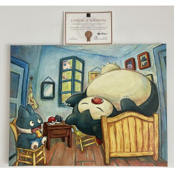 Canvas 50 x 65 Van Gogh Collection Snorlax - Munchlax With Certificate