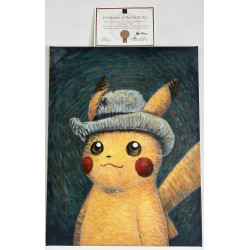 Canvas 50 x 65 Van Gogh Collection Pikachu With Certificate