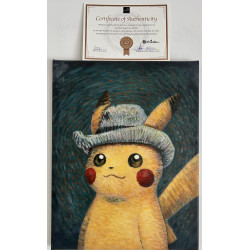 Canvas 45 x 35 Van Gogh Collection Pikachu With Certificate