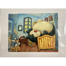 Certified Print  30 x 40 Van Gogh Collection Snorlax - Munchlax With Certificate