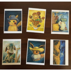 Original Pokémon Postcard Set Van Gogh, Set of 6