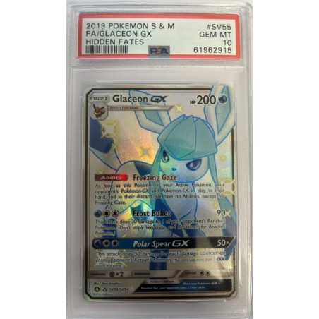 Glaceon GX Hidden Fates SV55 PSA 10