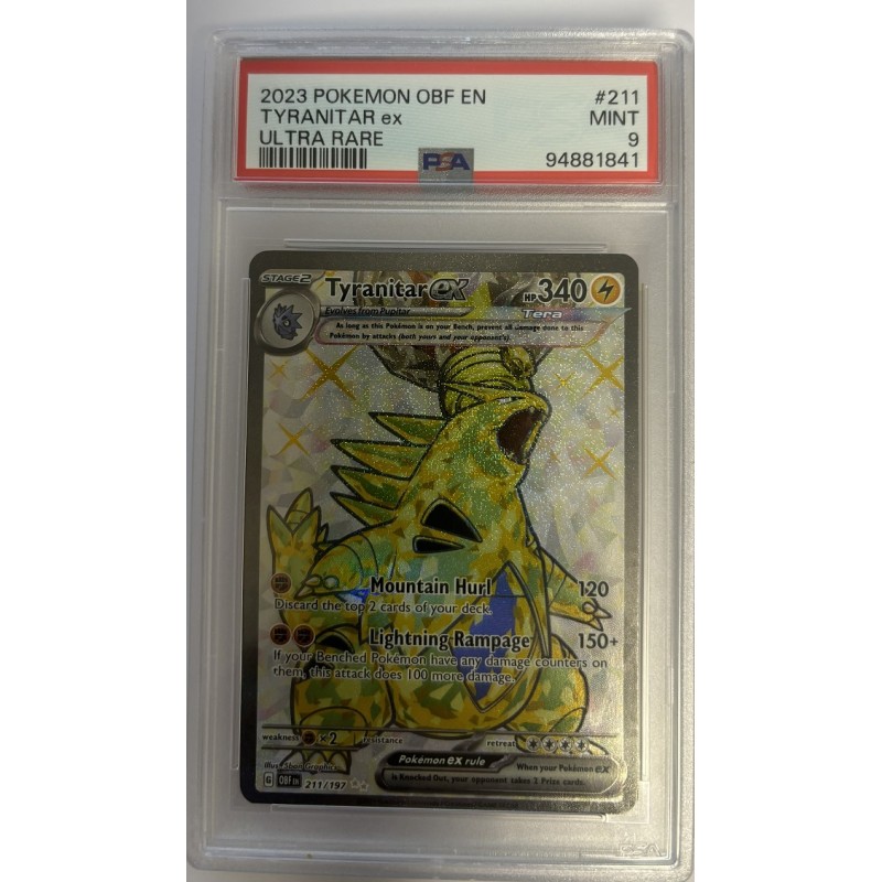 Tyranitar Ex Obsidian Flames 211 PSA 9