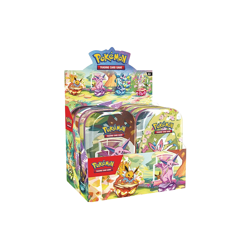 Pokémon SV8.5 Prismatic Evolutions Mini Tin Display Eng