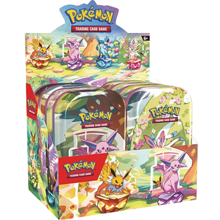 Pokémon SV8.5 Prismatic Evolutions Mini Tin Display Eng