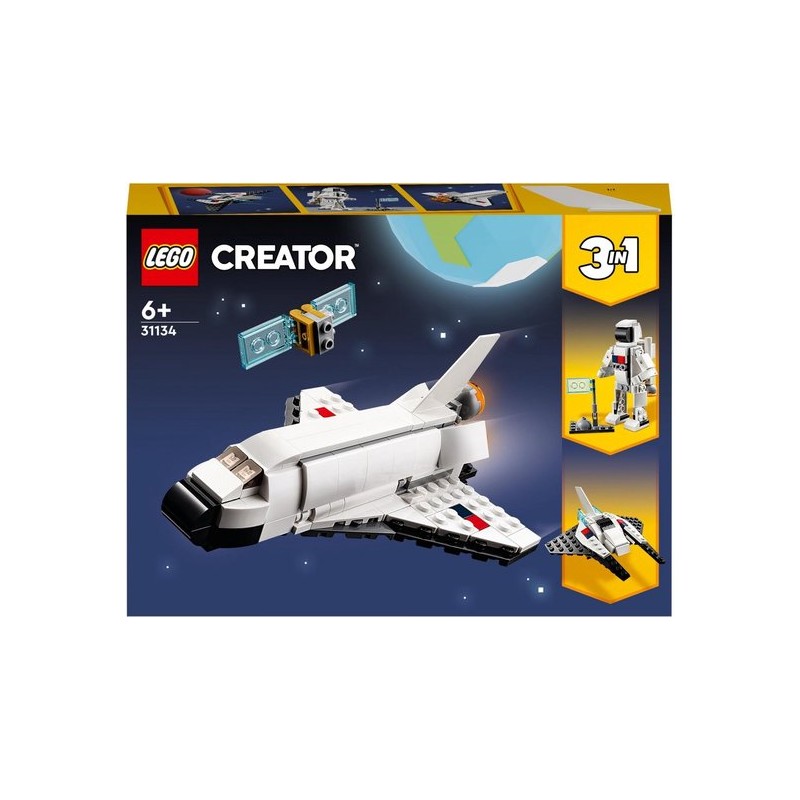 LEGO Creator 3in1 Space Shuttle Ruimteschip Set - 31134