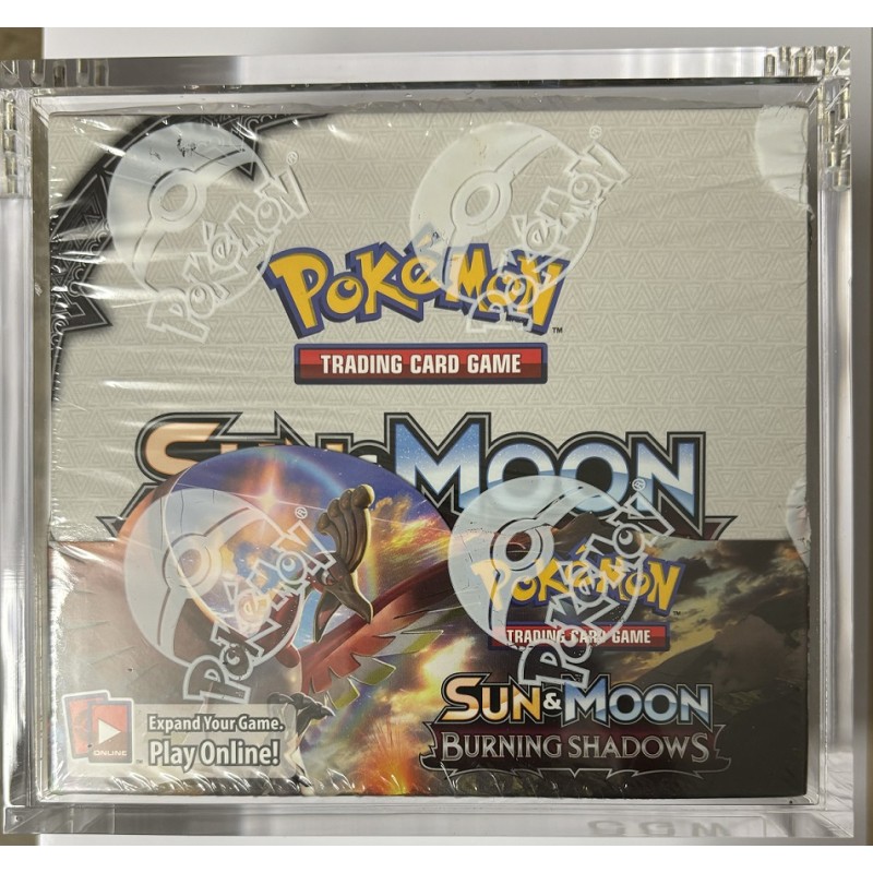 Pokémon Sun & Moon - Burning shadows Booster Box ENG + acryl box