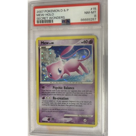 Mew Holo - Pokémon Secret Wonders PSA 8 Eng
