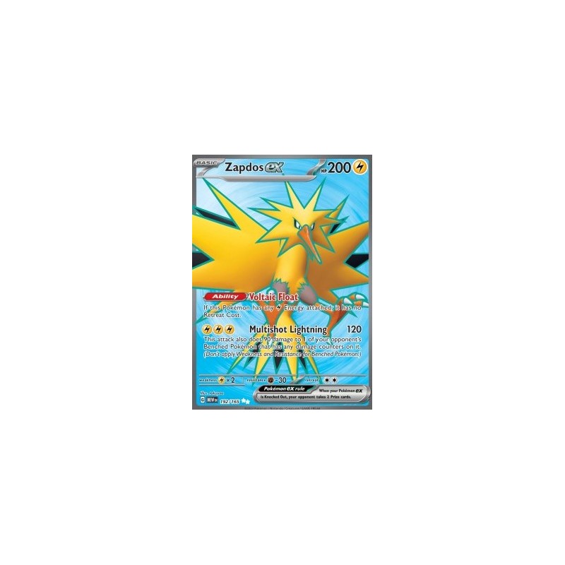 Zapdos ex (MEW 192) - 151 Set - Eng