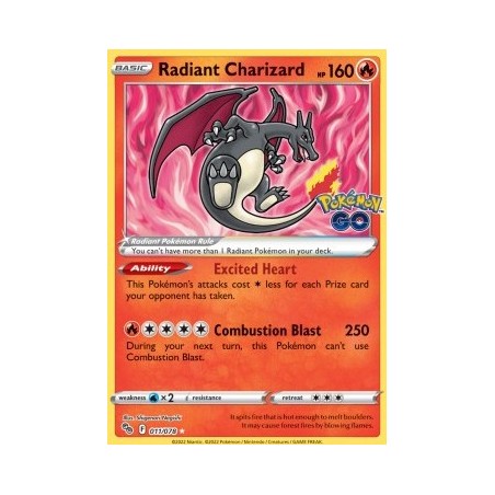 Radiant Charizard (PGO 011) - Pokémon Go - Eng