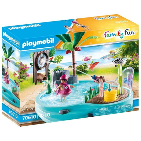 PLAYMOBIL Family Fun Leuk zwembad met watersplash - 70610