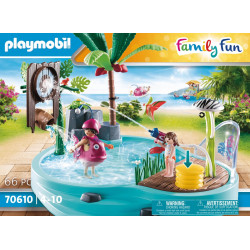 PLAYMOBIL Family Fun Leuk zwembad met watersplash - 70610