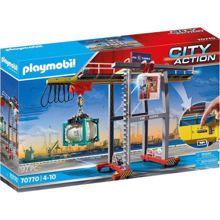 PLAYMOBIL City Action Cargo Portaalkraan met containers - 70770