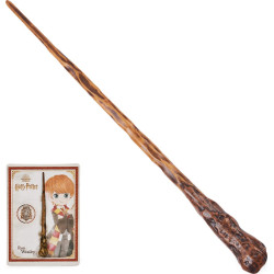 Wizarding World Harry Potter - Ron Wemel Toverstaf- Met spreukenkaart - 30 cm