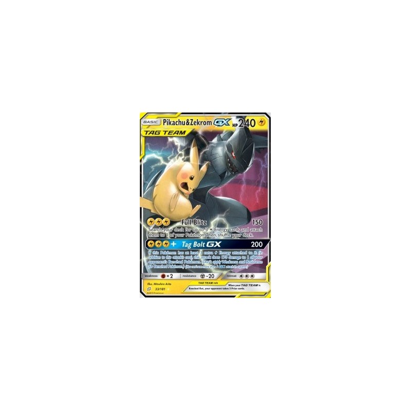Pikachu & Zekrom GX (TEU 33) - Sun & Moon Team Up - Eng