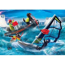 PLAYMOBIL City Action Redding op zee: redding met poolglijder met rubberen sleepboot - 70141