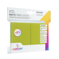 GAMEGENIC - 100 MATTE SLEEVES LIME GREEN 66X91